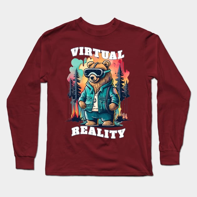 Virtual reality environmentalist Long Sleeve T-Shirt by MusicianCatsClub